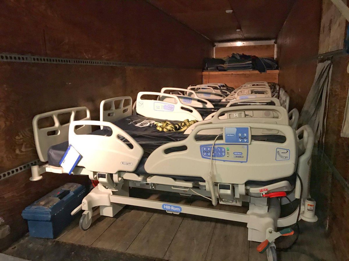 In support of our community during this difficult time <a href="/LambtonCollege/">lambtoncollege</a> donated 30 beds and other medical supplies (gloves, gowns, N-95 masks) from our brand new NOVA Chemicals Health &amp; Research Centre. #InThisTogether  #slont  lambtoncollege.ca/custom/Pages/N…