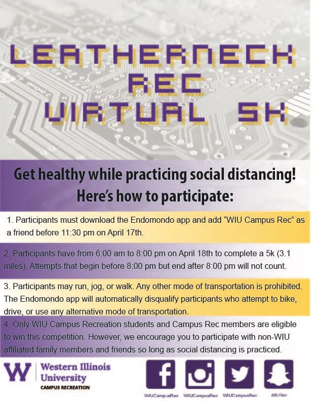 WIUCampusRec's tweet photo. #WIUFit4Fun #virtual5k #getinvolved https://t.co/Sk3dC30Brz