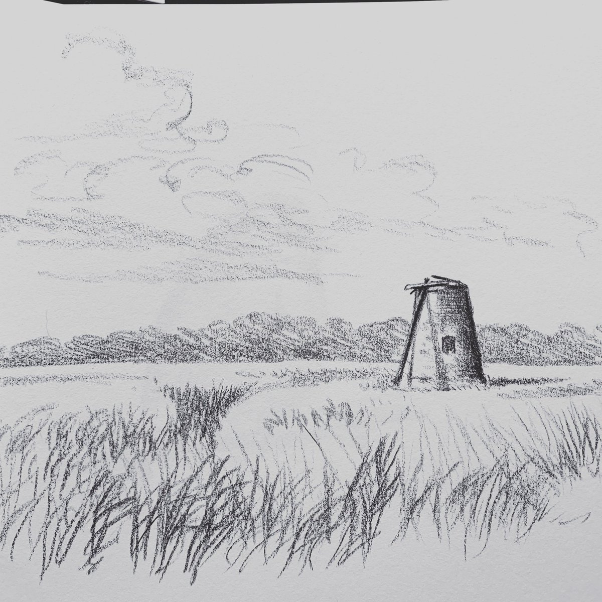 tweetingpainter's tweet image. #IsolationDrawing The #WindPump amongst the reeds at #DingleMarshes between #Walberswick and #Dunwich
#KeepCalmAndKeepDrawing