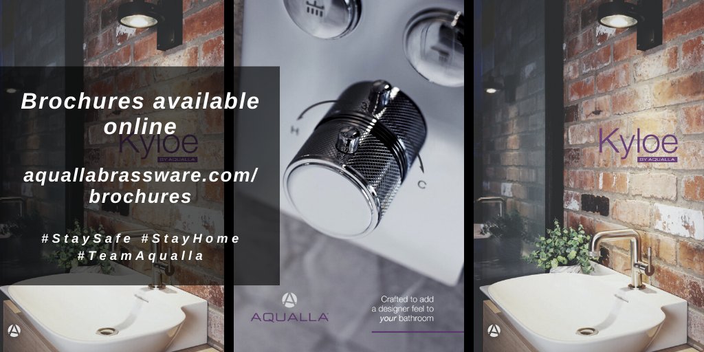 Are you working remotely to provide a virtual showroom experience or design service for your customer? Aqualla brochures are available to download online as well as products and technical information.
Visit the website: bit.ly/AquallaBrochur…
#StaySafe #SupportEachOther
