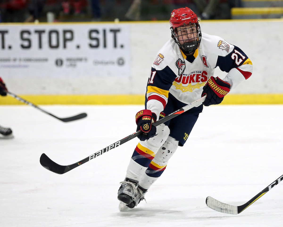 COMMIT| Dawson Ellis  (<a href="/dawsonellis2/">Dawson Ellis</a>) of our <a href="/OJHLDukes/">Wellington Dukes</a> to <a href="/ACbulldoghockey/">Adrian College Hockey</a>
Latest OJHLer to D3 Michigan school.
⬇️
pointstreaksites.com/view/ojhl/news…
📷: Ed McPherson of <a href="/ojhlimages/">OJHL Images DOP</a>