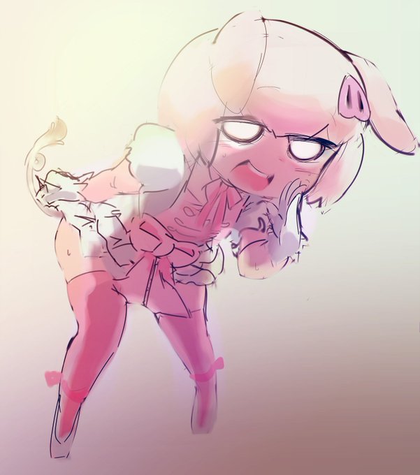 ももも合衆国兄貴の絵柄で描かれたブタちゃんが見たい 