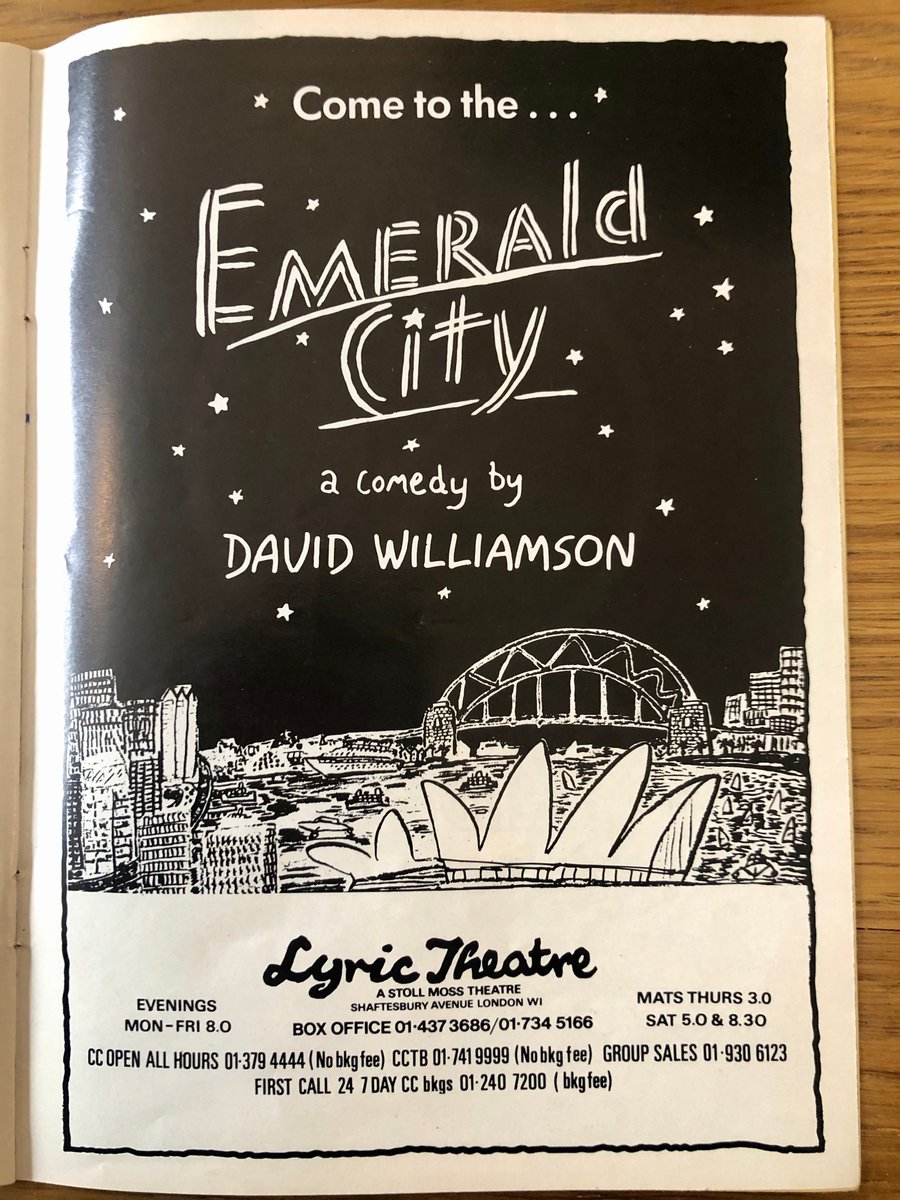 What else was playing at the same time as  #Winnie?  #NoelCoward at the Garrick,  @DOylyCarteOpera at the Cambridge & a David Williamson comedy I've never heard of called Emerald City at the Lyric. Did you see any of these? @NimaxTheatres  @LWTheatres  #DudleysProgrammes  #lockdown