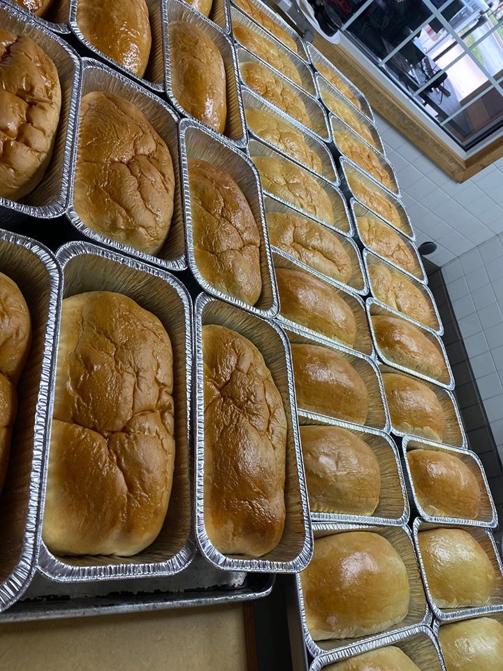 The restaurant smells so good this morning..... wish we had SMELL-O- VISION!!! This bread is great for sandwiches 🥪....FRENCH TOAST too!! We open at 11:00!
Loaves: $2.99
Burger &amp; Hotdog Buns: $5.99 dz or $3.99 for 6
Rolls $3.99 dz
SOME AVAILABLE FOR PICKUP, or call in your order