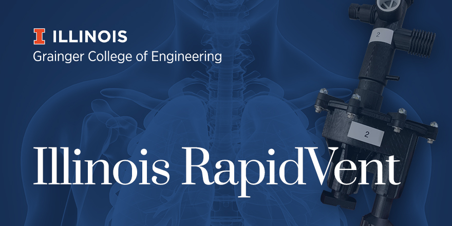 A team led by The Grainger College of Engineering and Carle Health has produced a prototype emergency ventilator to help address the expected surge in need for respiratory care associated with the #COVID19 pandemic. 

Introducing the Illinois RapidVent: rapidvent.grainger.illinois.edu