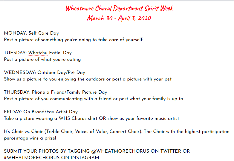 wheatmorechorus's tweet photo. Let's Go Singing Warriors!! https://t.co/LjnYc9yW6R