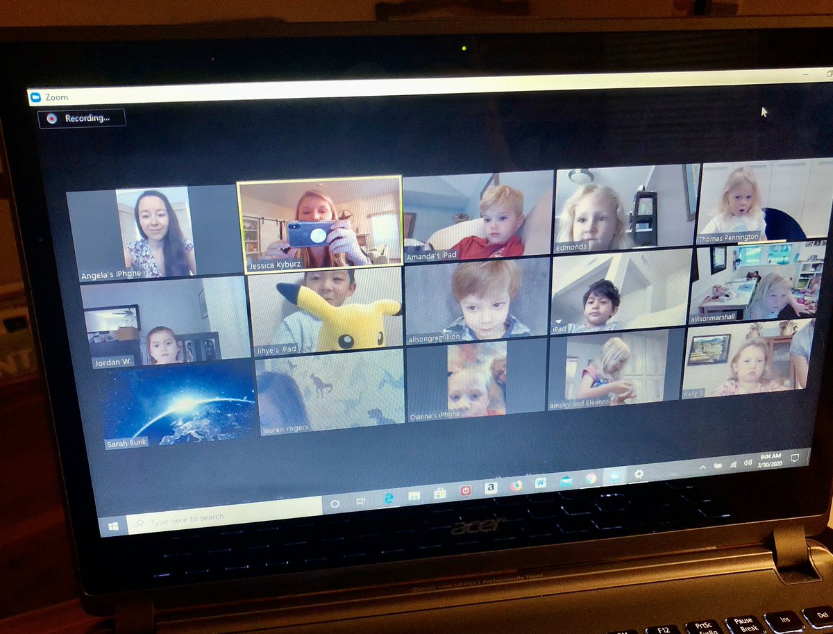 MsKyburz's tweet photo. First Zoom meeting!! Loved seeing all of our Explorer kiddos. #WeLoveHSES #ComeEXPLOREwithus @hsessaints https://t.co/5S2EyWql2B