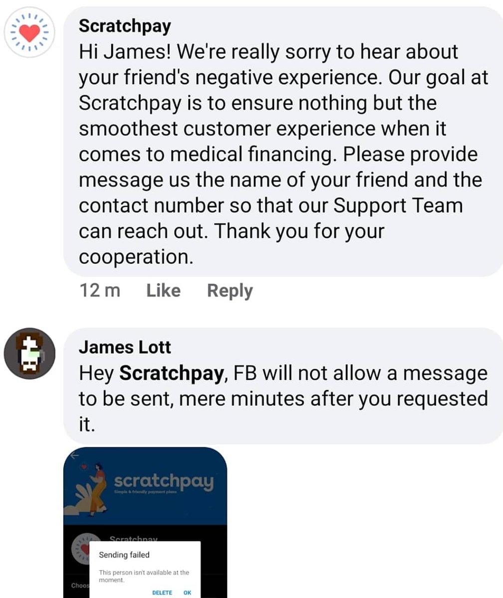 ScratchPrey on Twitter "Apparently scratchpay only wants to LOOK like