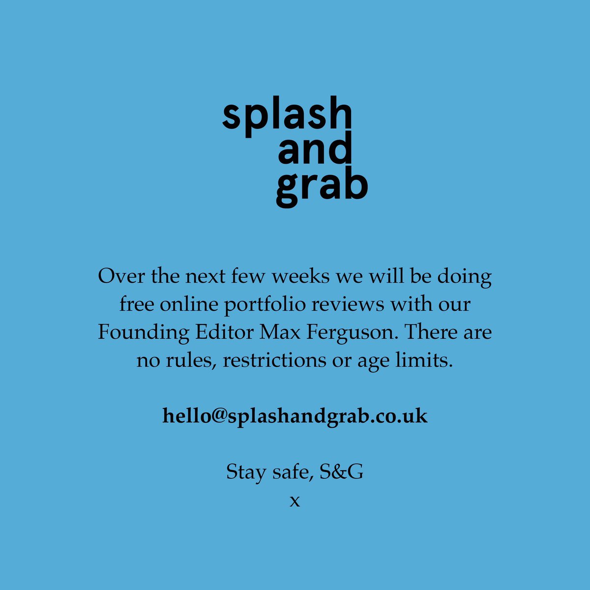 Our Editor @MaxFerguson_ is doing free portfolio reviews. Reply here or email us if and we will be selecting daily.
Pls Share and stay safe