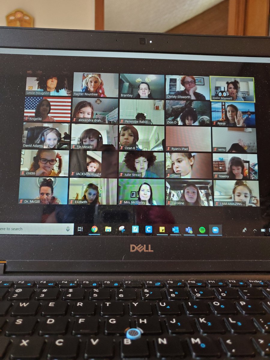 rachel684's tweet photo. Crazy hair, zoom lesson kind of day! @alyssadbrantley @ChristyStone72 @HoughlinLeslie @trwolfpack #wolfpackpride #DigitalLearning #quarantinelife https://t.co/yKFYD3Hg9K