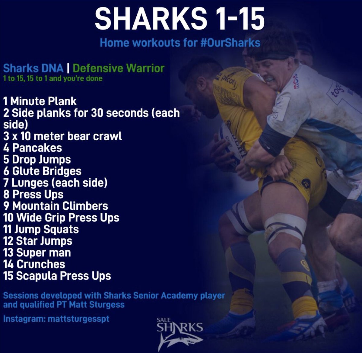 SaleSharksFdn's tweet photo. 🏉 | Shark Fit
The next drop of Shark style fitness fix here 💣
#DefensiveWarrior
🦈🏉 https://t.co/siJsmQjzYJ
