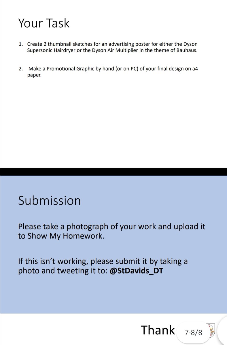 Graphics task ✏💻🖱!!

Make a promotional graphic by hand (sketch) or digitally (PC) for the <a href="/Dyson/">Dyson</a> Super Sonic Hairdryer or the Air Multiplier in the style of Bauhaus.

Remember Bauhaus  make good use of line and colour 🎨📏📐

Please tweet your responses  😀

#ASPIRE #Dtchat