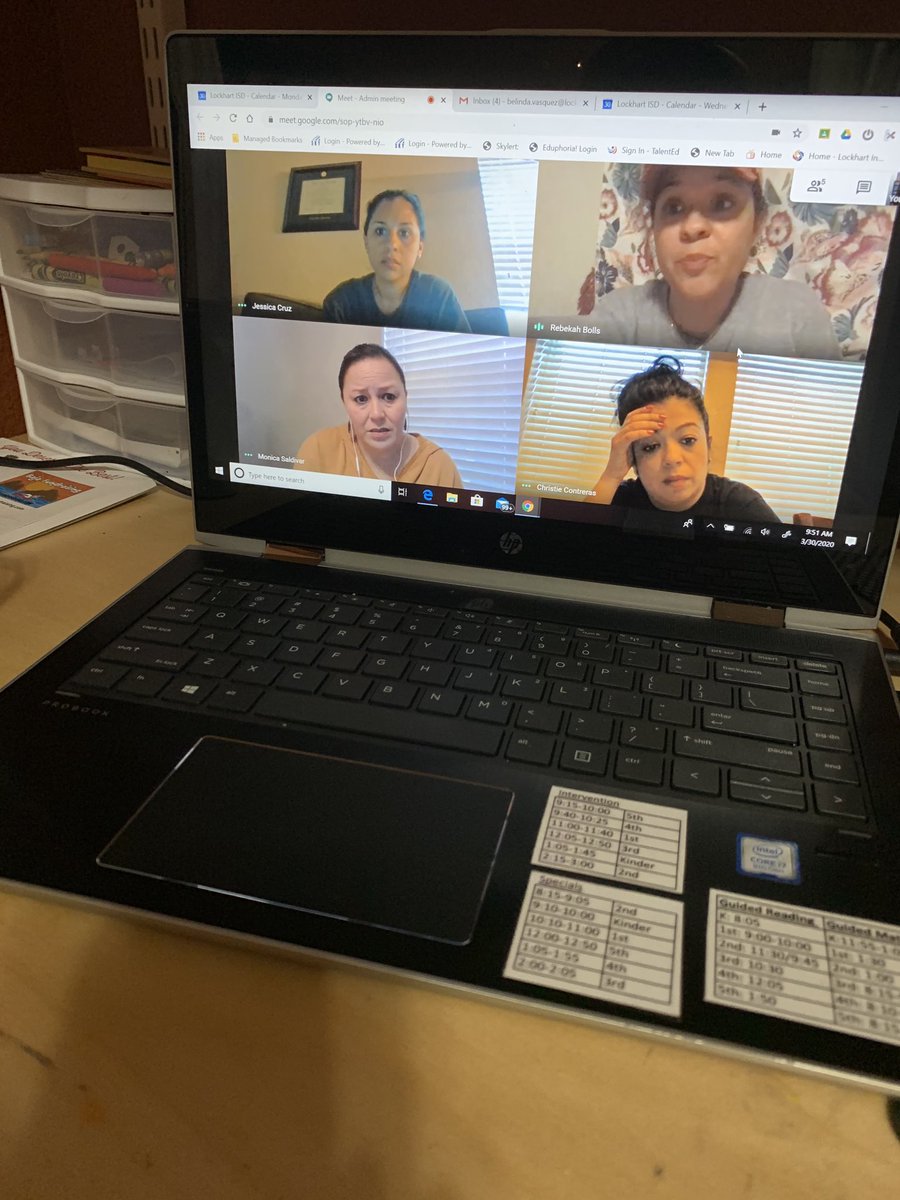 BluebonnetLions's tweet photo. Admin, counselor, and RTI meeting this morning! We are ready to support our students at home with distance learning next week. #bbproud #thisisbbe #lovemylisd https://t.co/2pEeUKNxQj