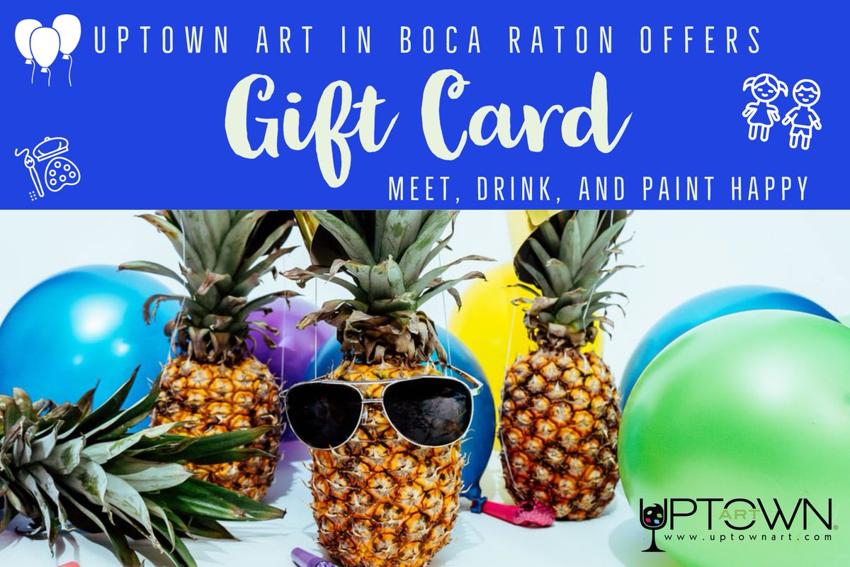 ArtRaton's tweet photo. Did you know you can still order gift cards online? 

https://t.co/RBDhLU95fF

#UptownArt #BocaRaton #giftcards #SupportLocalBusiness #SoFlo #BirthdayParties #Privateparties #Giftideas #Covid19 #BocaRaton #DelrayBeach #BoyntonBeach #DeerfieldBeach #WestPalmBeach #FortLauderdale https://t.co/EdZQwcfKom