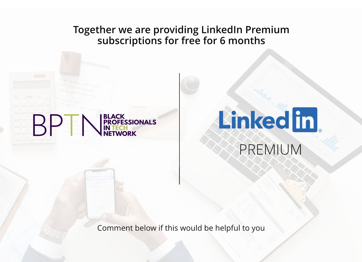 joinobsidi's tweet photo. #BPTN commits to YOU through this pandemic. As part of our collaboration with LinkedIn, we are offering a limited number of LinkedIn Premium subscriptions for free for 6 months. This is part of LinkedIn’s #plusonepledge initiative. Comment below if this would be helpful to you. https://t.co/gIUAw8ydDB