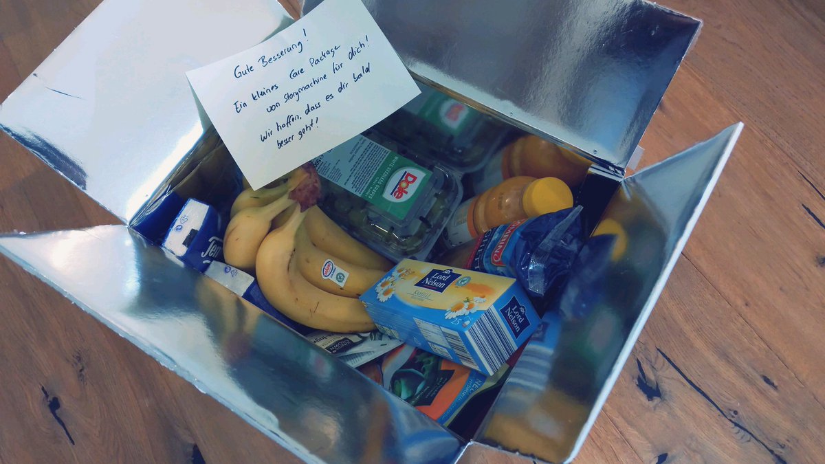 Seit Tagen krank im Bett. Und dann kommt dieses Päckchen... #StoryMachine ❤️