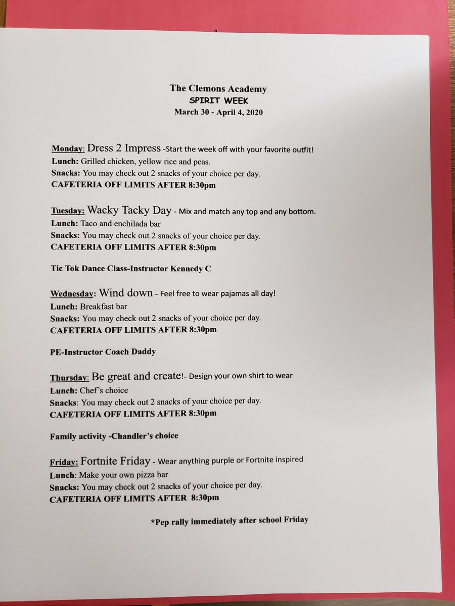 _LearnDifferent's tweet photo. It's spirit week at our #remoteschool!
Best wishes for a great week! https://t.co/Y2iIeMHGAW
