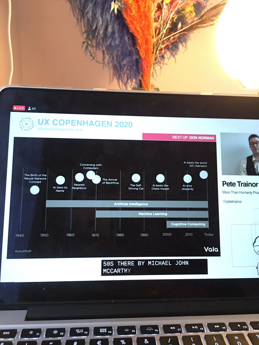 silktegl's tweet photo. How AI has developed. Pete trainer saying “we help doctors supporter by AI and not the other way around. People are looking to talk to a Human and not to a machine” @petetrainor #UXCopenhagen https://t.co/c1suUdSBQB