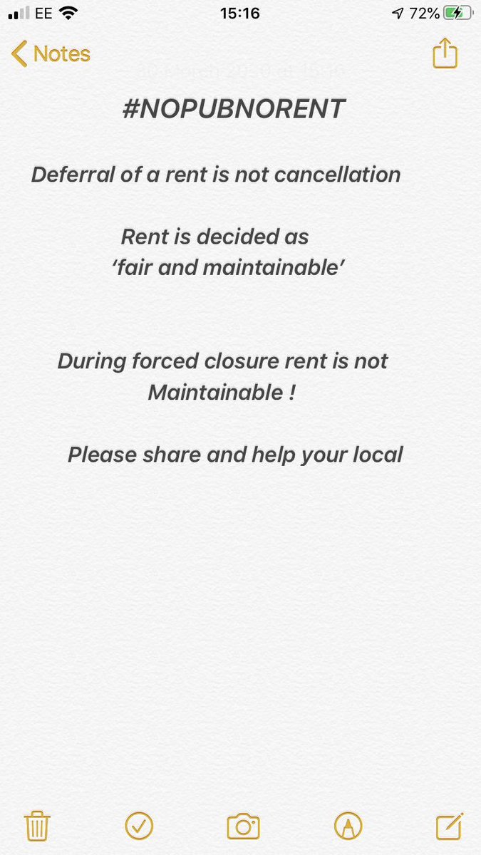 #NoPubNoRent 
#LocalPubs
#PubCo
#FairAndMaintainable
#Community
#SupportYourLocalPubs