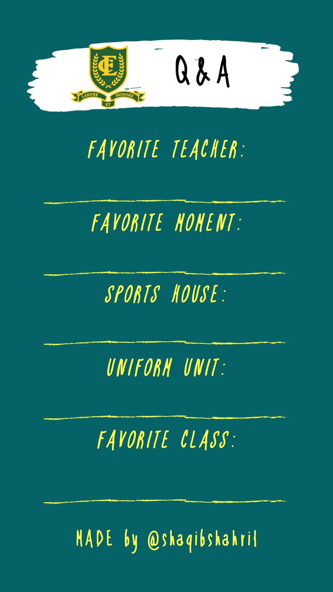 shaqibshahril's tweet photo. To all English College Johore Bahru Old Boys and collegians, for those who seek collegian starter pack and Q&amp;A, here you go. 

Do upload and share in your Instagram story. 

#LaboreEtHonore https://t.co/qzThXefHFA