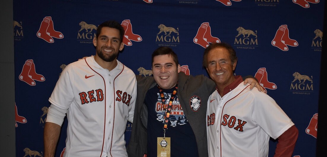 Kane22Patrick's tweet photo. Missing @RedSox baseball right now! Throwback to January at Red Sox Winter Weekend in Springfield Massachusetts hanging out with @19fredlynn , Nathan Eovaldi, and @JDMartinez28 ! All of them are very nice! Thanks for the pictures! #RedSoxWinterWeekend #staypositive https://t.co/jzlVP3GYSz