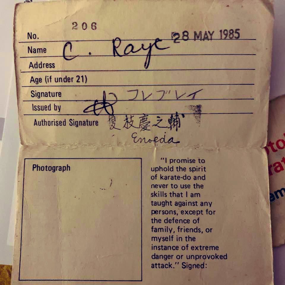 MarshallStrDojo's tweet photo. One from the treasure trove: 

🥋 Sensei Craig Raye’s Dojo membership for Marshall Street
⛩ Sensei Enoeda’s business cards 

Remembering Sensei Keinosuke Enoeda (04/07/35 - 29/03/03)

#Karate #Shotokan https://t.co/slECtxduDN
