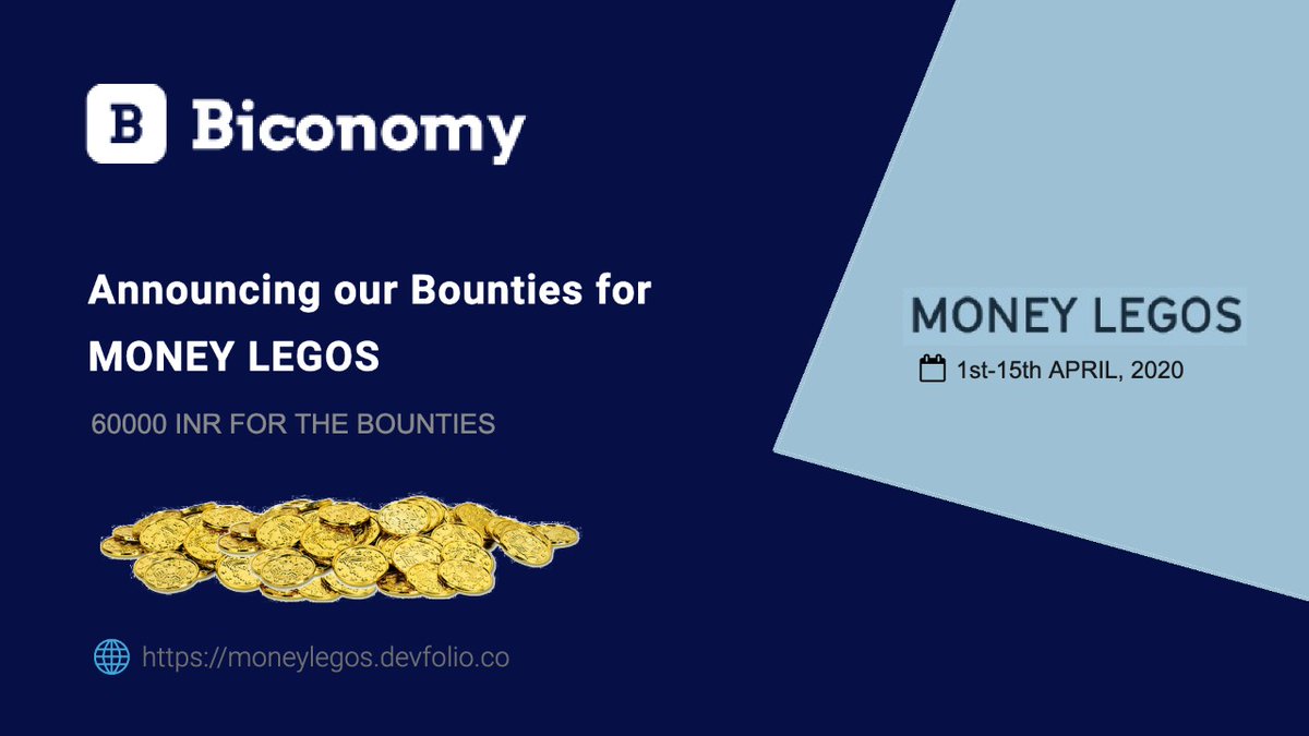 biconomy's tweet photo. #BUIDL on biconomy at Money Lego!
We encourage devs to have a look at our bounties and help us making a better decentralised future
Always be #gasless
https://t.co/ZsCypj1PCk
#ux #hackaton #DeFi #metatxn https://t.co/NLeT4jiMvS