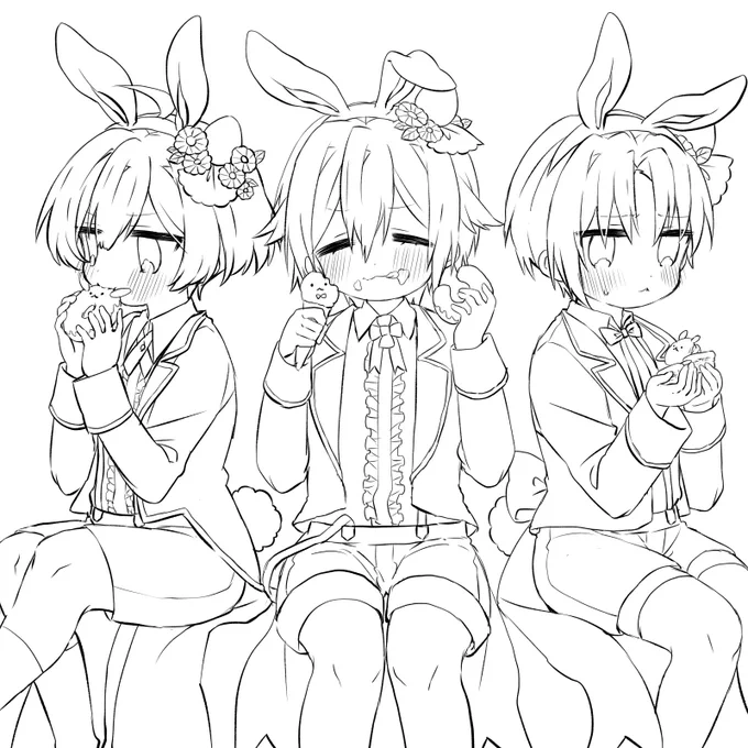 しょたうさ線画 