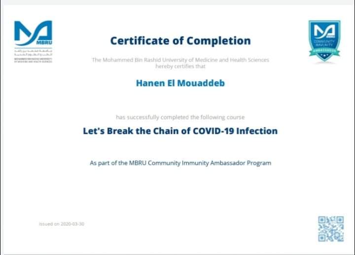HanenMeddeb1's tweet photo. I am now an #MBRUCommunityImmunity Ambassador. I am responsible to protect myself and my community from #COVID-19.
#GreenThinkerZ #MicrosoftEDU #MIEExpert #bestof2020 #Wakelet_Wave #Wakelet #SDGcommunity #TeachSDG https://t.co/J3B6j8Hhfz