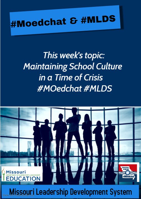 mccluskey_gena's tweet photo. Join us this Wednesday for the second MLDS Twitter Chat. In these ever changing times, how do we maintain a positive school culture?   Let’s chat. #moedchat #mlds https://t.co/TN72uX7INi