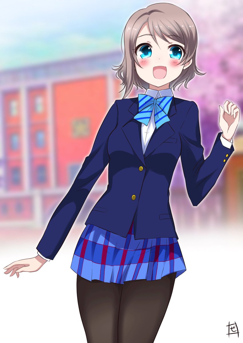 渡辺曜 「⛵️「梨子ちゃんに貸してもらったんだ!似合うかな?」 」|ぜろのイラスト