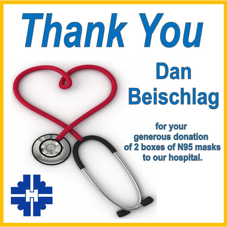 Thank you Dan Beischlag! Dan donated 2 boxes of N95 masks to the West Haldimand General Hospital.
#WHGH #SupportingHealthcare #FrontLineStaff #Haldimand #Hospital #HealthcareHeroes
