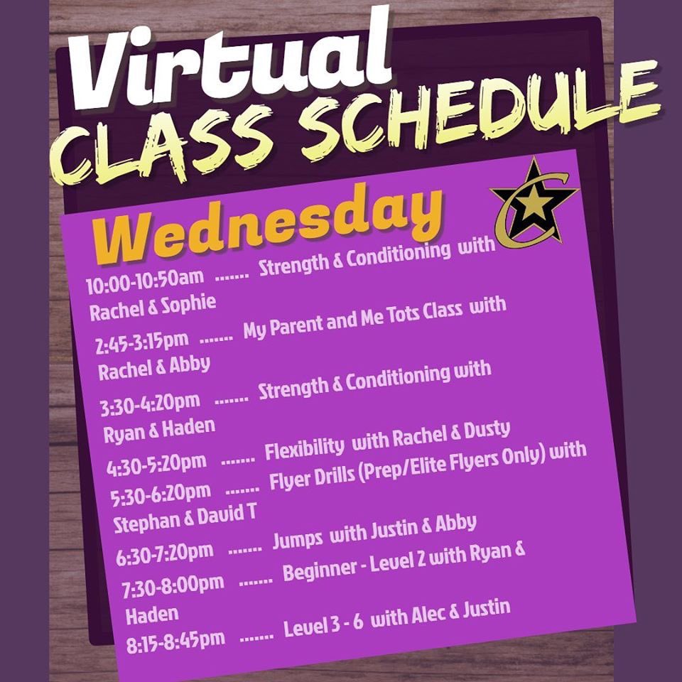 ChampionCheerAS's tweet photo. We had a great week of Virtual Classes &amp; are ready for week 2️⃣! All classes are offered on Zoom AND your enrollment gives you access to ALL classes! (Flyer class is the only restricted class.)
To register - visit https://t.co/I6yj9oGZmY &amp; enroll through the parent portal! https://t.co/A8Ltyd9Nww