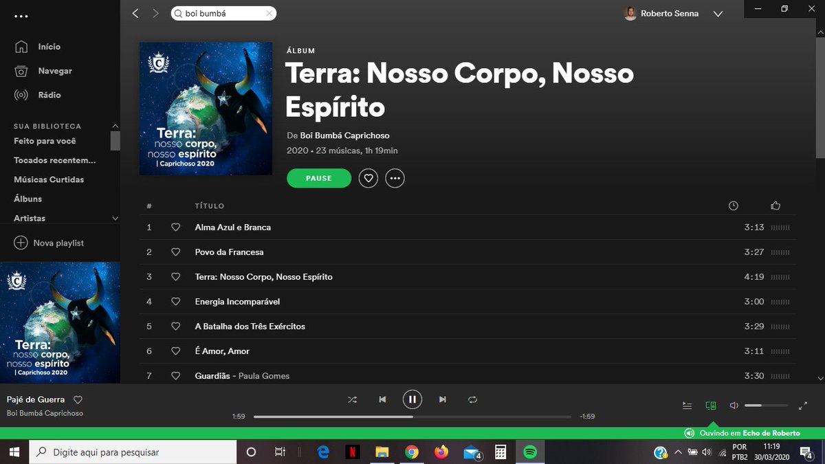 robertosenna's tweet photo. Que coisa linda é o @oBoiCaprichoso no @SpotifyBR.
#Caprichoso2020 #TerraNossoCorpoNossoEspirito #albumdigital https://t.co/1Hw5DdVNQL https://t.co/eQra8wUZZL