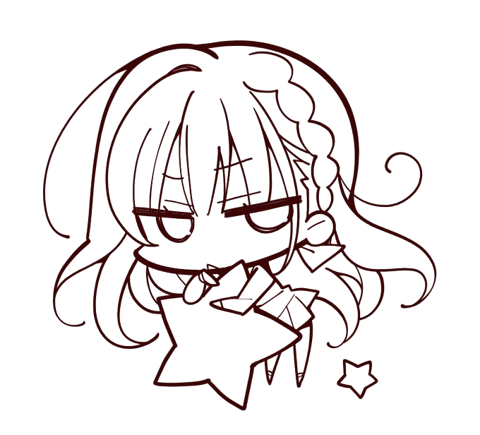 ついでにレベル3くらいの塗り絵(さらにかんたん!) 