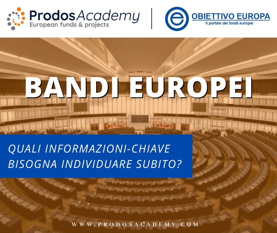 Abbiamo attivato una sezione (la trovate qui: bit.ly/2Ur3RcX) per chiarire dubbi e rispondere ad ogni domanda.

Oggi un rapido focus sui #bandi europei e come leggerli in maniera strategica! Buona lettura/formazione 😎

➡ news.prodosacademy.com/bandi-europei-…