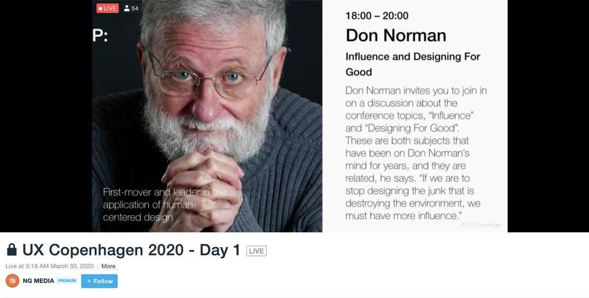 laura_yarrow's tweet photo. Super day of talks at UX Copenhagen, next is the fireside chat with the great Don Norman, so exciting! 🤩 @jnd1er @uxcopenhagen #uxconfcph #uxcopenhagen https://t.co/OQPdI2IcPZ