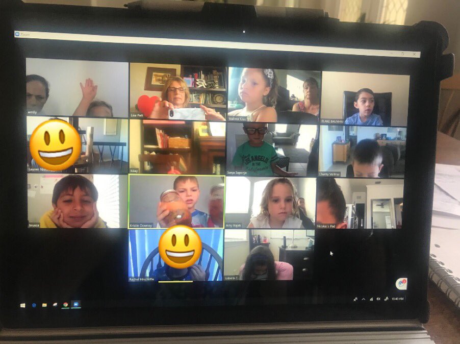 LisaPatt1's tweet photo. E-learning has begun. My little Shining Stars really enjoyed seeing one another, and having the opportunity to chat on Zoom. I’m thankful for this platform.❤️@CESCorkyBear https://t.co/Vdd5cPHYHo