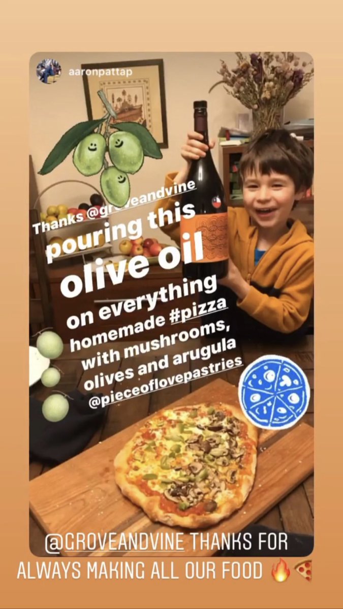 oleologist's tweet photo. Happy Customers
•
•
•
•
•
#groveandvine #olive #oil #oleologist #evoo #olio #nicholascoleman #gv #coronavirus #quarantine #fundamental #oliveoil #pantry #shelfstable #bottle #sale #help #recipe #food #cooking #health #isolation #socialdistancing #america #vegetarian #pizza https://t.co/CyxGSN0doV