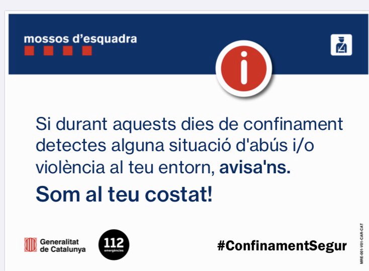 ApcSegre's tweet photo. Confinament i violència masclista
#noestàssola #joactuo https://t.co/PXTNR6CMaB