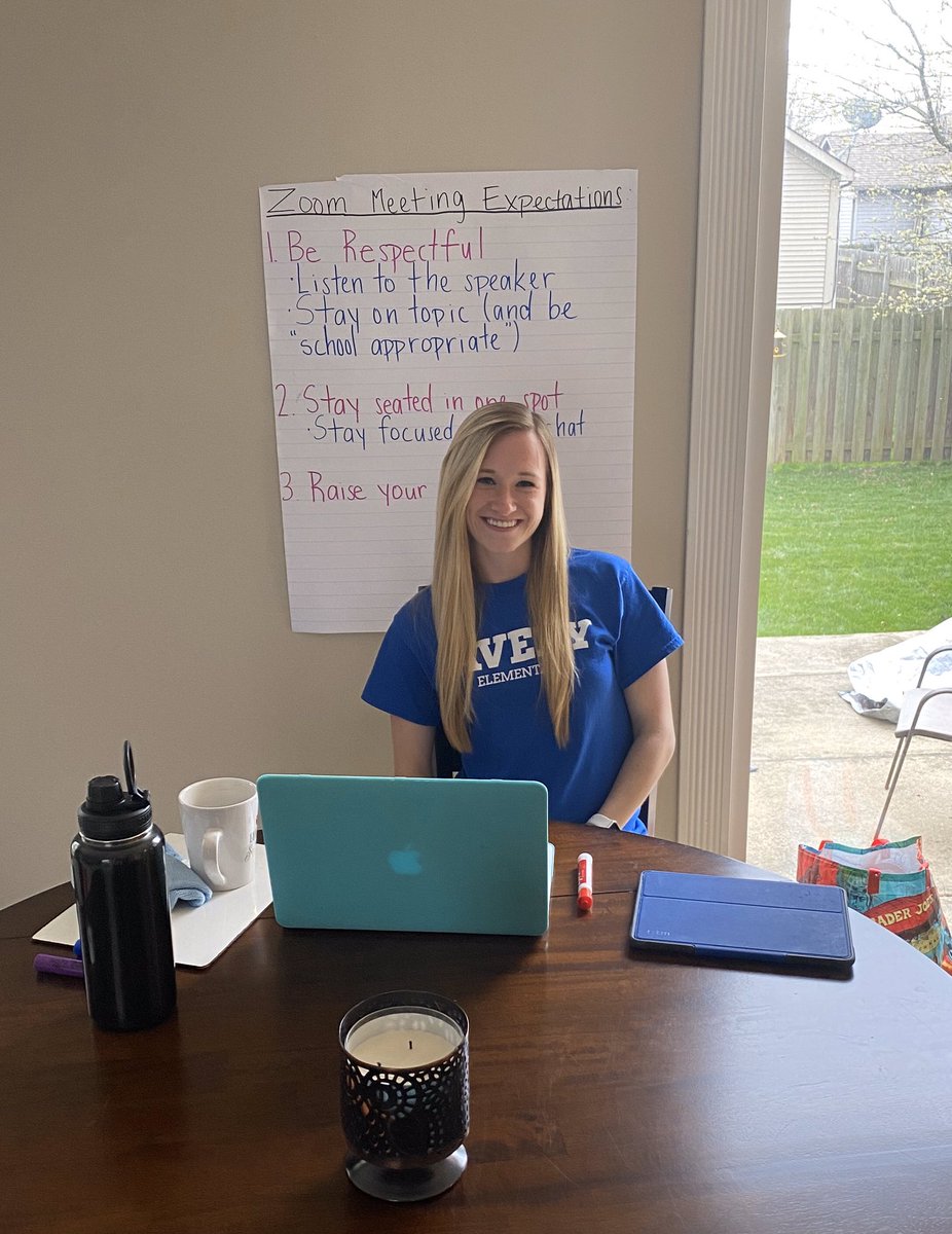 SarahSchwall's tweet photo. Today we set Zoom Meeting Expectations, shared SB rose/thorn (so many roses 🌹 s from this positive crew!), and asked ?s about Canvas. All while in our PJs! ❤️ @AveryGators1 #OneHilliard #InThisTogetherOhio #Ready4Tomorrow https://t.co/WHlggveXO0