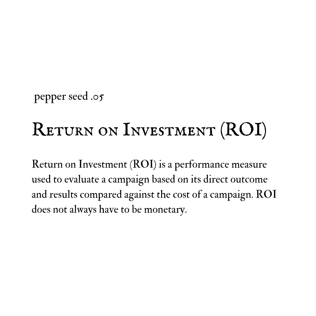 pepperstudiohq's tweet photo. We hear the phrase "ROI" a lot in influencer marking, and unfortunately, it's another one of those pesky acronyms that people forget to explain. So, we've done it for you. 

 #PepperStudio #InfluencerMarketing #pepperseed https://t.co/jyNOkNO2FI