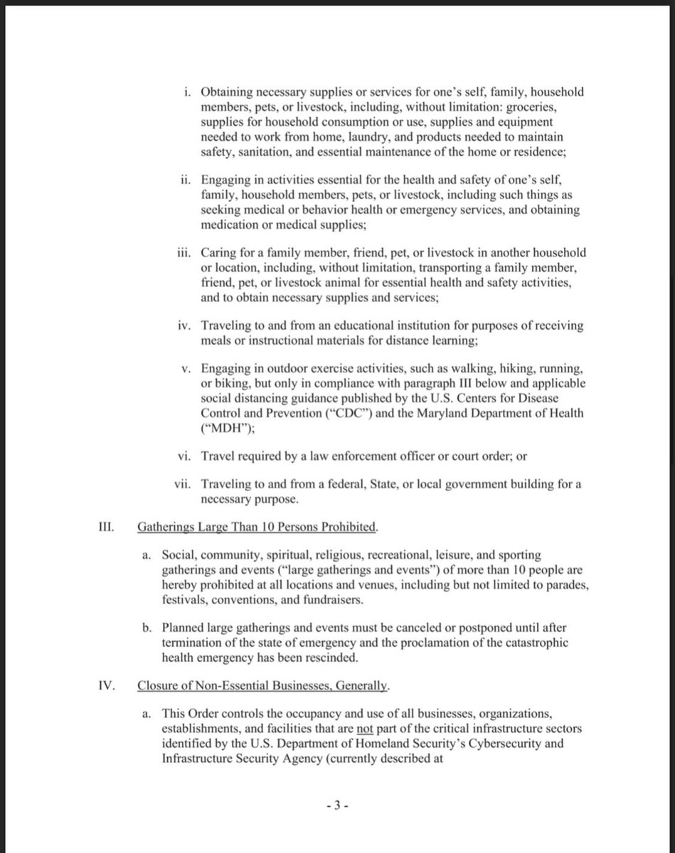 DylanGoldberg's tweet image. Governor Hogan has issued a Stay-At-Home order, which will go into effect at 8:00pm *TODAY* Monday, March 30, 2020. 

The Executive Order, outlining essential businesses and activities, is attached to this tweet and the next tweet. 

#StayHomeMD #MDGA2020 #COVID19 #Maryland