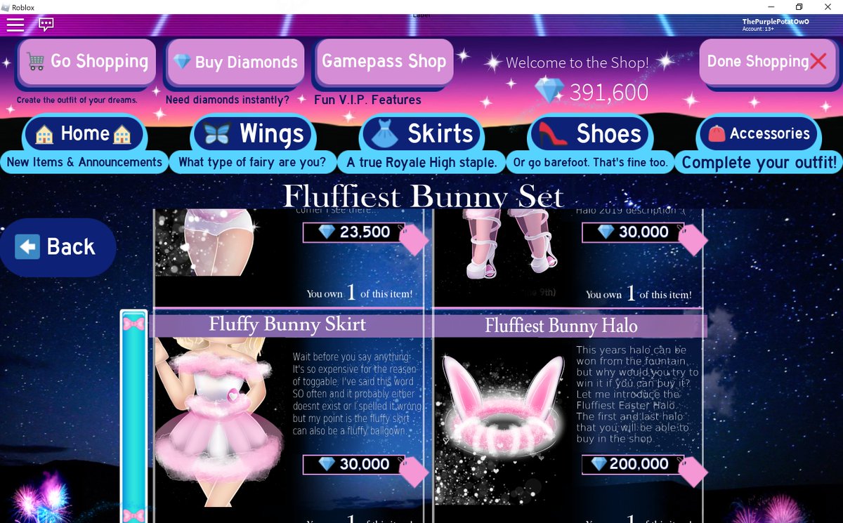 Piper On Twitter Easter Set With A Halo Fluffiest Bunny Set A Value Of 283 500 The Entire Set Has Toggable Features You Can Even Toggle The Bunny Ears On The Halo That