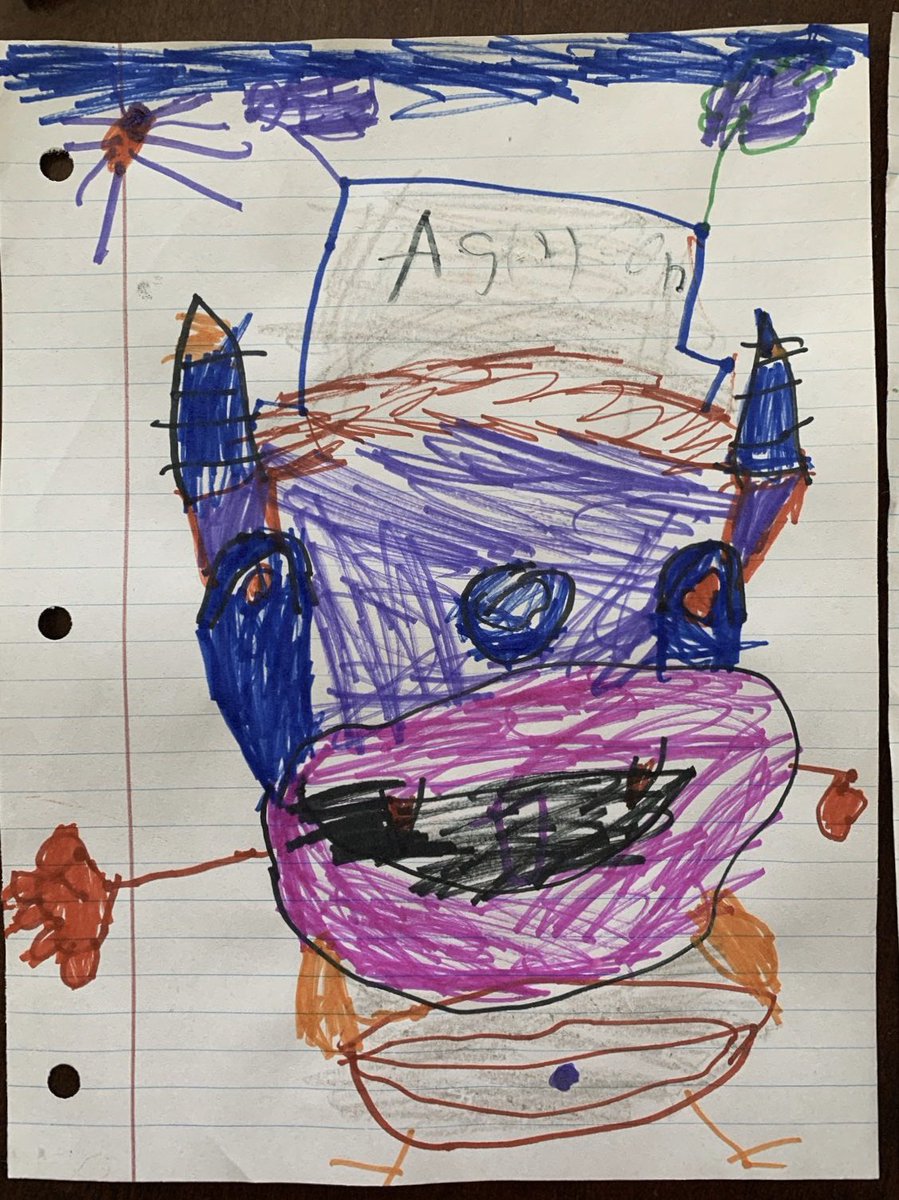 cbrown525's tweet photo. Our art teacher is INCREDIBLE! @abbyratliff_art joined in on our Class @zoom_us call this morning to teach us how to draw Wild Things! Nothing can stop these @MilfordMariners ! https://t.co/ujTQk7NBfE