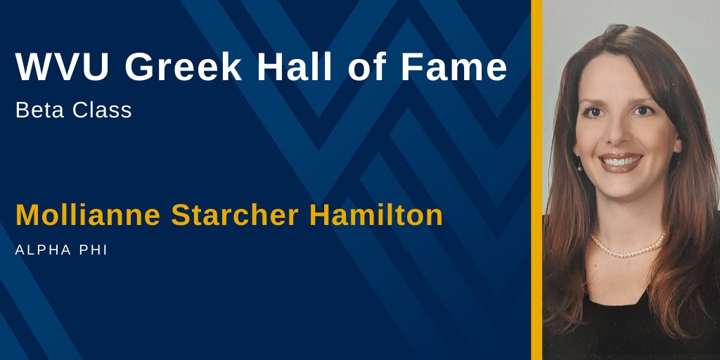 Our first honoree is Mollianne Hamilton of <a href="/WVUAlphaPhi/">Alpha Phi WVU</a>! Welcome to the Greek Alumni Hall of Fame! 💛💙