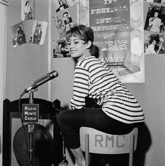 And the second part. Brigitte Bardot visits Radio Monte Carlo in Cannes, 1956. 