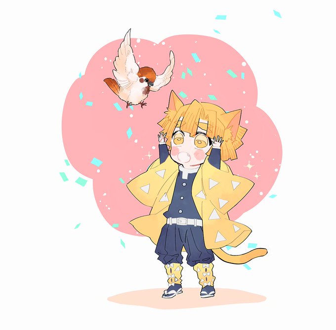 瑞さんがTwitterに投稿した我妻善逸(鬼滅の刃)のイラスト。