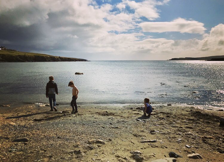 JennyAliceWelsh's tweet photo. So thankful that our #dailyhour of exercise within walking distance from home can look like this 🐚🌊 #outdoorlearning #giftsfromthesea #lockdowninshetland https://t.co/K8es7Sp8Cj