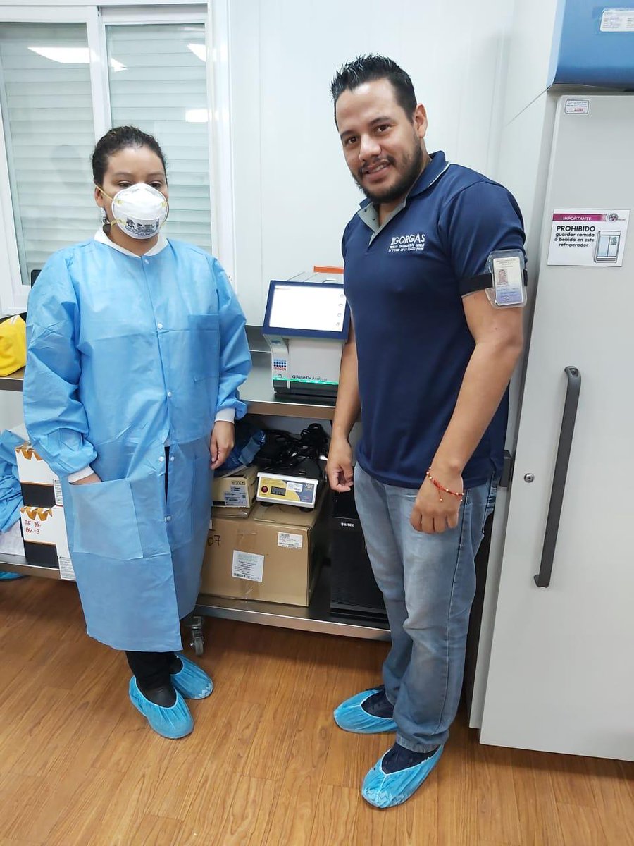 InstitutoGorgas's tweet photo. Seguimos haciendo @CienciaPTY  Ya tenemos en nuestras manos el nuevo equipo Qiastat, un panel sindrómico respiratorio que detecta 22 patógenos diferentes y uno de esos es el #COVIDー19 ¡Gracias @fundsbv https://t.co/2pEGYhruid
